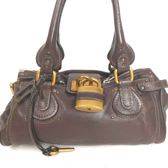 Chloe Handbags - Auth Chloe Paddington Brown Leather Bag 306CL366